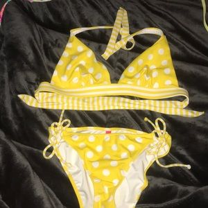 Victoria’s Secret yellow polka dot bikini
